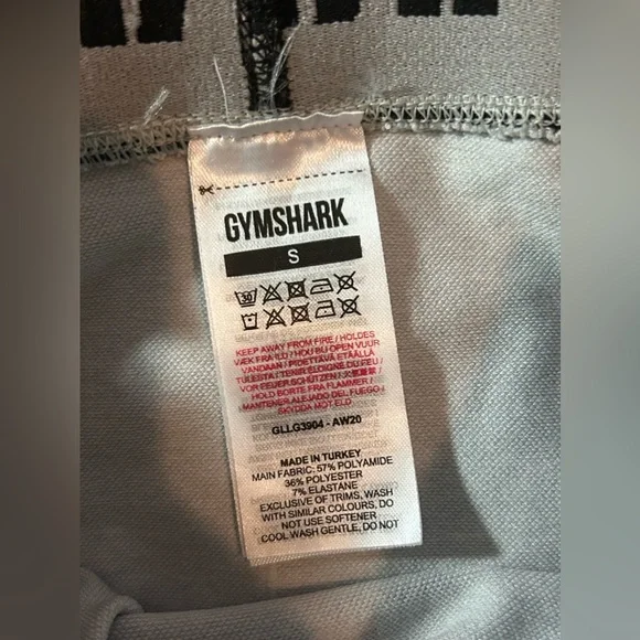 GYMSHARK Sports Bra top flex high rise leggings light grey marl black active set - Picture 9 of 10